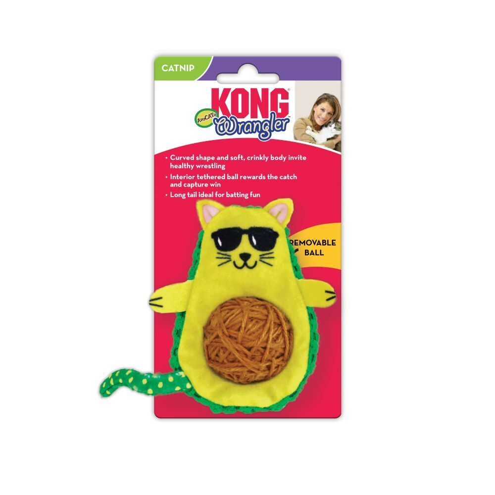 Gioco per Gatti “Avocato Wrangler” con Erba Gatta - Kong